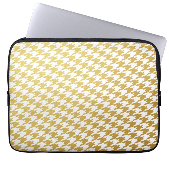 Capa Para Notebook Bolsa de laptop Dourada de padrão de hospedagem (Frente)