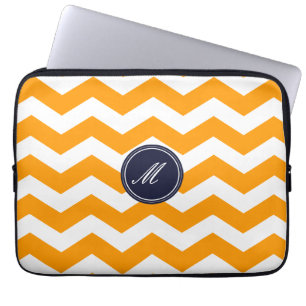 Capa Para Notebook Bolsa de laptop Dourada do padrão Chevron