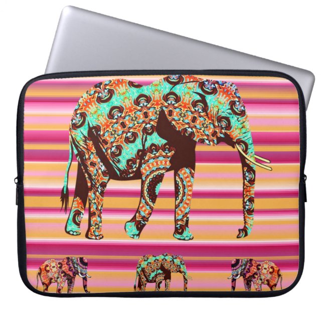 Capa Para Notebook Bolsa de laptop Elefante Americano (Frente)