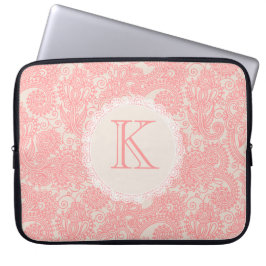 Capa Para Notebook Bolsa de Laptop Elegante com Monograma Paisley