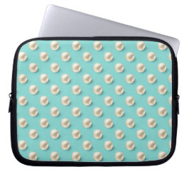 Capa Para Notebook Bolsa de laptop Elegante de Teal e Pérolas
