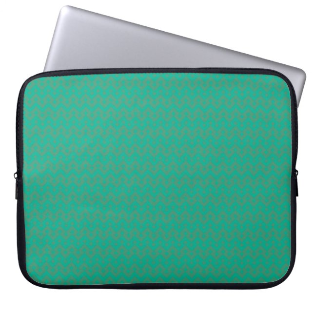 Capa Para Notebook Bolsa de laptop, Emerald Green - Padrão Geométrico (Frente)