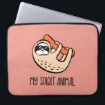 Capa Para Notebook Bolsa de laptop engraçada<br><div class="desc">Qual é o seu animal espiritual? Se você é preguiçoso ou procrastinador,  pode ser uma preguiça!</div>