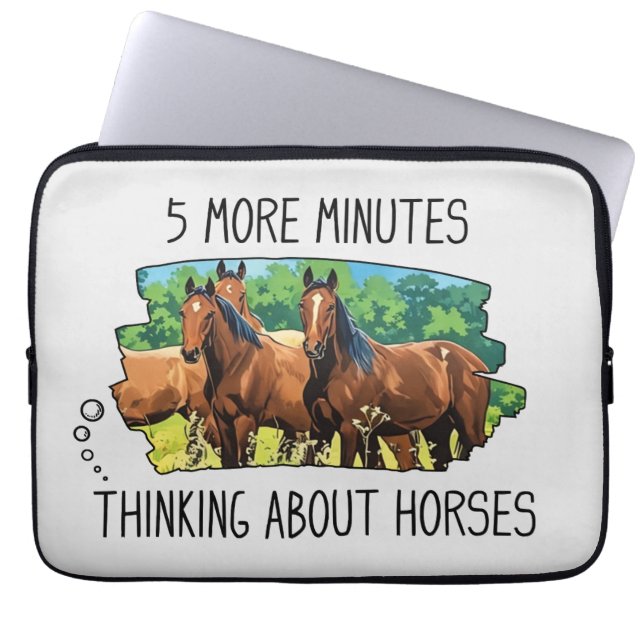 Capa Para Notebook Bolsa de laptop Engraçado de Cavalos (Frente)
