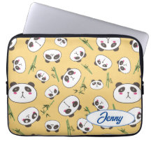 Bolsa de laptop Engraçado de Panda Face