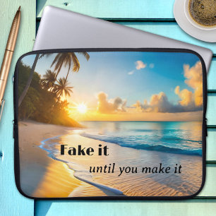Capa Para Notebook Bolsa de laptop Engraçado Tropical Beach Sunset