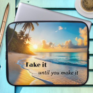 Capa Para Notebook Bolsa de laptop Engraçado Tropical Beach Sunset
