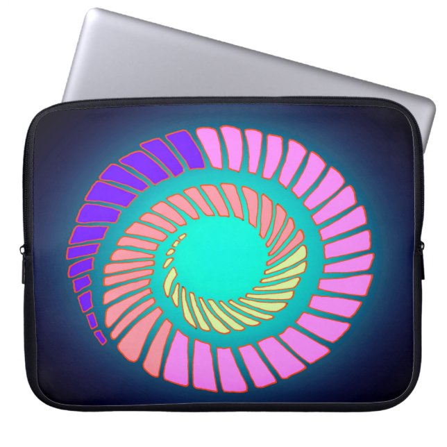 Capa Para Notebook Bolsa de laptop espiral da Terra (Frente)