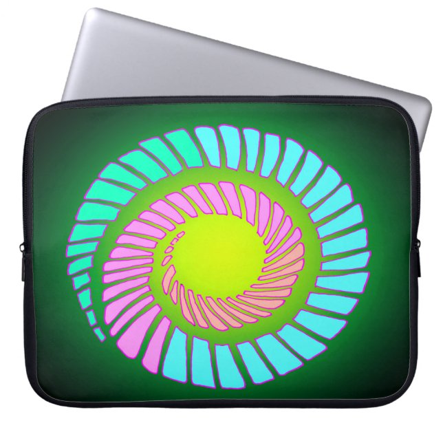 Capa Para Notebook Bolsa de laptop espiral da Terra (Frente)