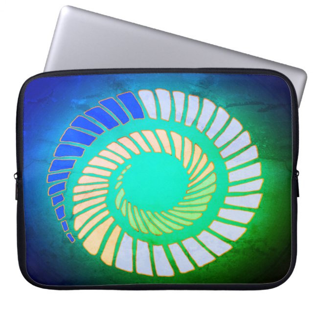 Capa Para Notebook Bolsa de laptop espiral da Terra (Frente)