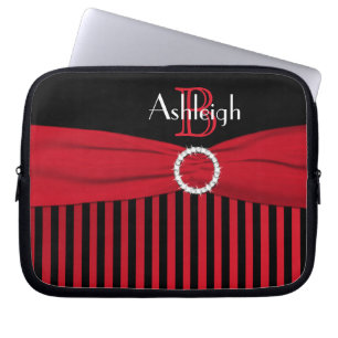 Capa Para Notebook Bolsa de laptop FAUX, FAUX, Preto, Faixa Branca