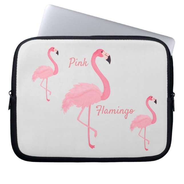 Capa Para Notebook Bolsa de laptop Flamingo Rosa (Frente)