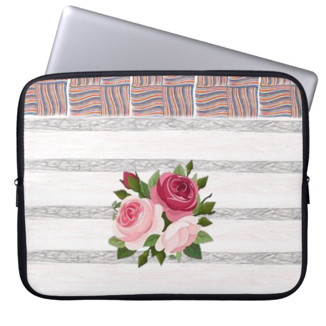 Capa Para Notebook Bolsa de laptop Floral (Frente)