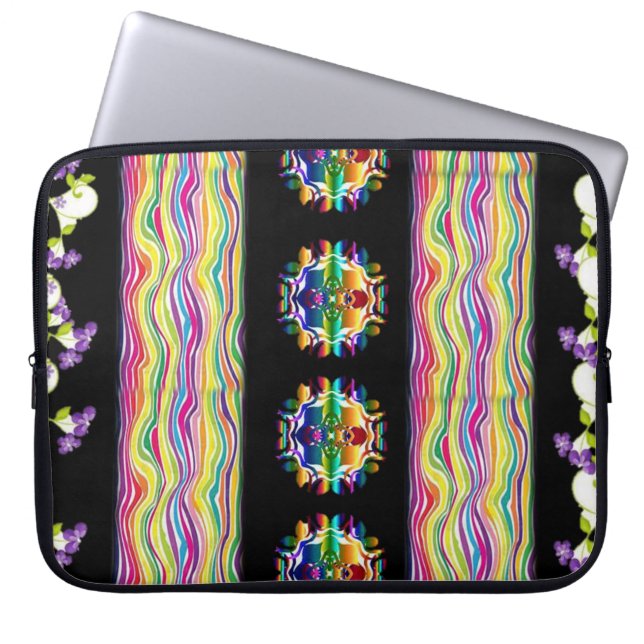 Capa Para Notebook Bolsa de laptop Floral (Frente)