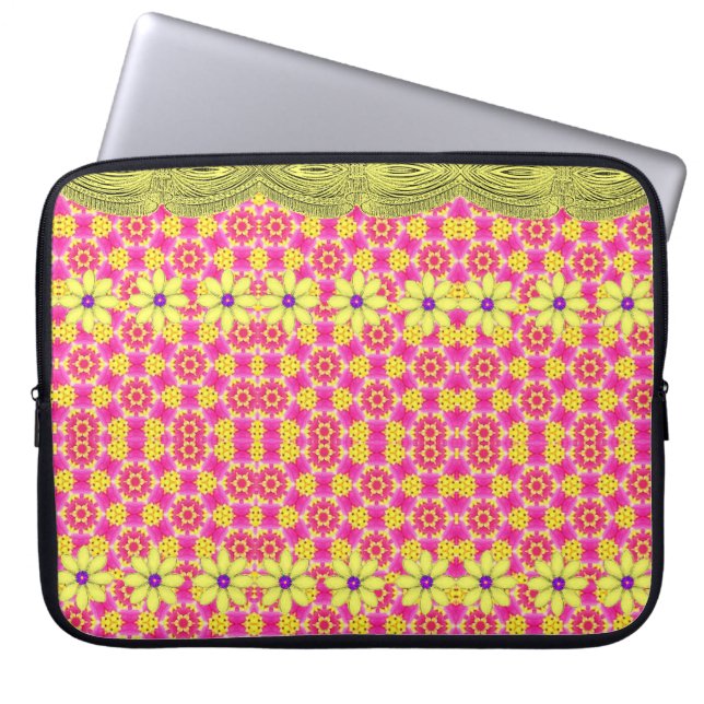 Capa Para Notebook Bolsa de laptop Floral (Frente)