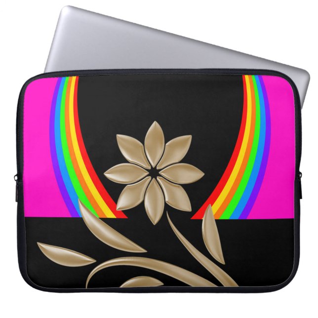 Capa Para Notebook Bolsa de laptop Floral (Frente)