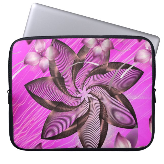 Capa Para Notebook Bolsa de laptop Floral (Frente)