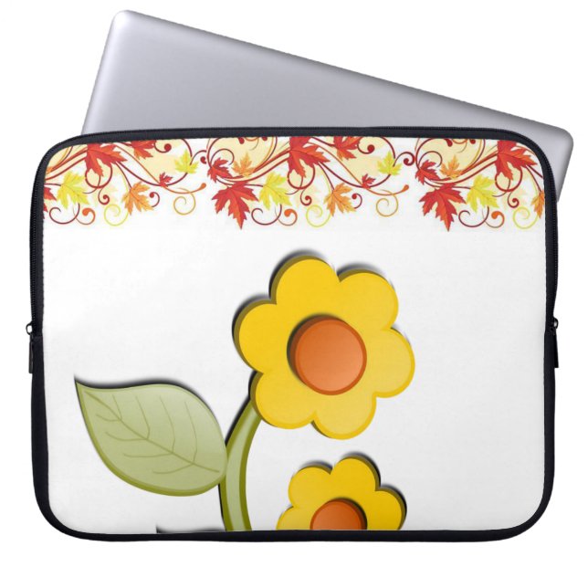 Capa Para Notebook Bolsa de laptop Floral (Frente)