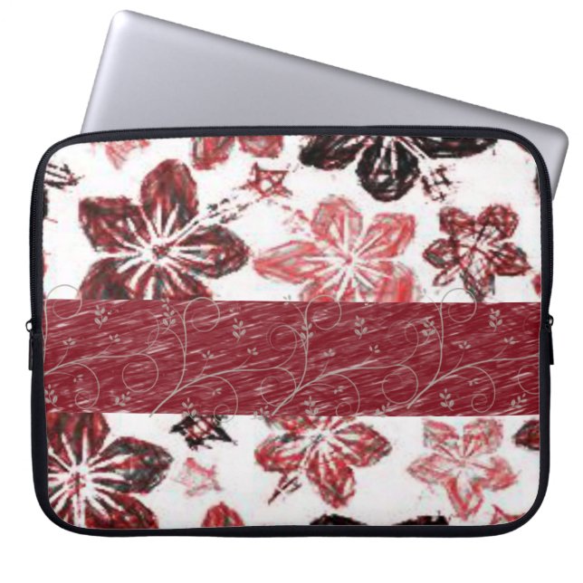Capa Para Notebook Bolsa de laptop Floral (Frente)