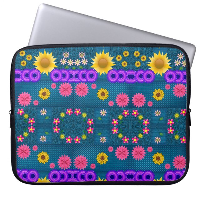 Capa Para Notebook Bolsa de laptop Floral (Frente)