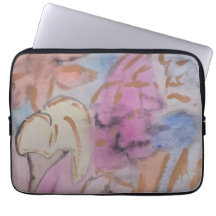Bolsa de laptop Floral abstrato Pastel
