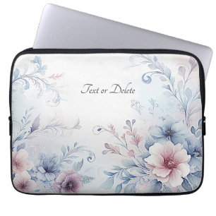 Capa Para Notebook Bolsa de laptop Floral Cor Azul Rosa