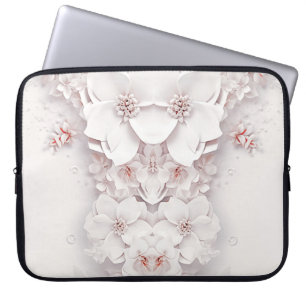 Capa Para Notebook Bolsa de laptop Floral Cor-de-Rosa-Bruta