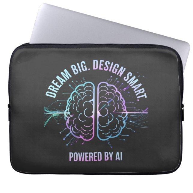 Capa Para Notebook BOLSA DE LAPTOP futurística da IA - Dream Big Desi (Frente)