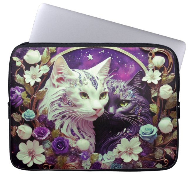 Capa Para Notebook Bolsa de laptop - Gato Na moda (Frente)