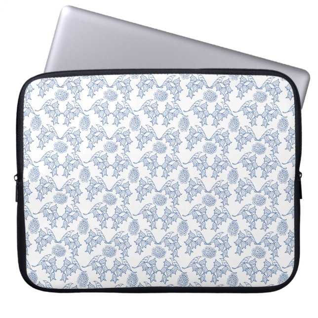 Capa Para Notebook Bolsa de laptop Impressão étnica azul Indigo (Frente)