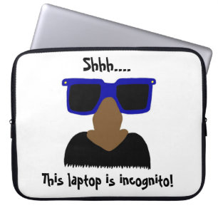 Capa Para Notebook Bolsa de laptop Incognito de bigode e óculos