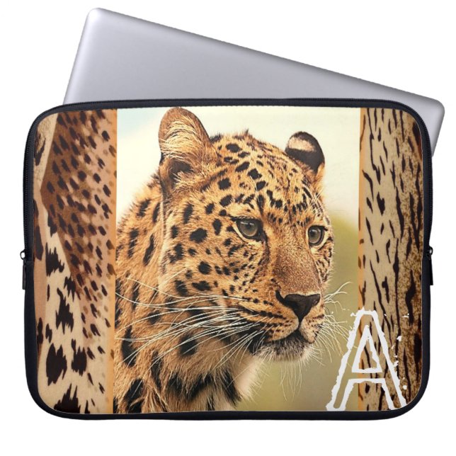 Capa Para Notebook Bolsa de laptop Leopardo (Frente)