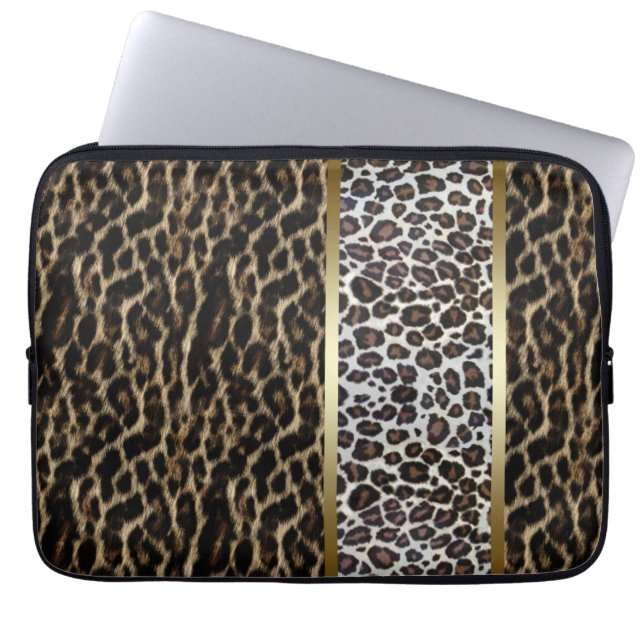 Capa Para Notebook Bolsa de laptop-leopardo (Frente)