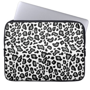 Capa Para Notebook Bolsa de laptop-leopardo branca
