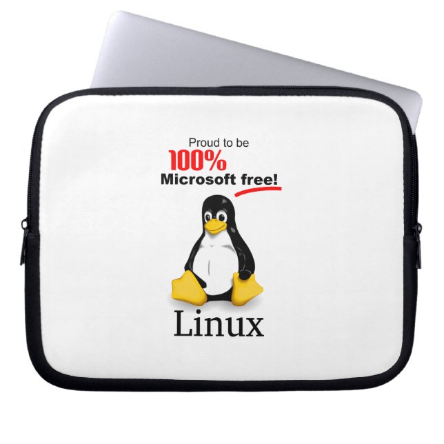 Capa Para Notebook Bolsa de laptop Linux Neoprene 10" - Microsoft Gra (Frente)