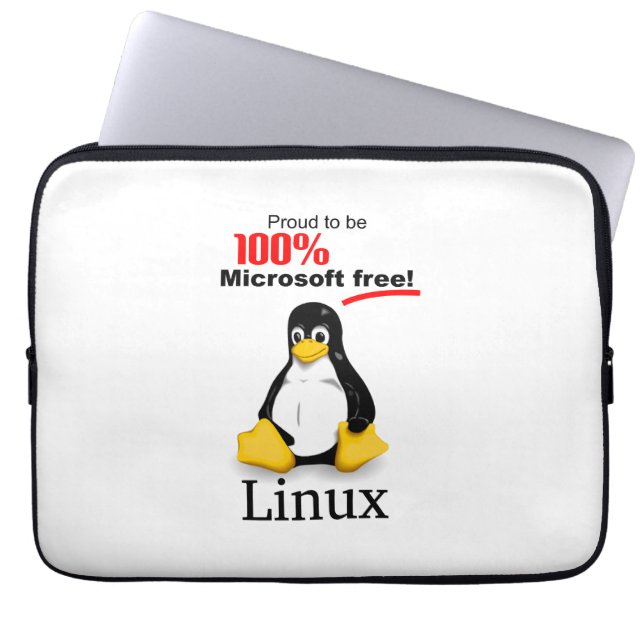 Capa Para Notebook Bolsa de laptop Linux Neoprene 15" - Microsoft Fre (Frente)