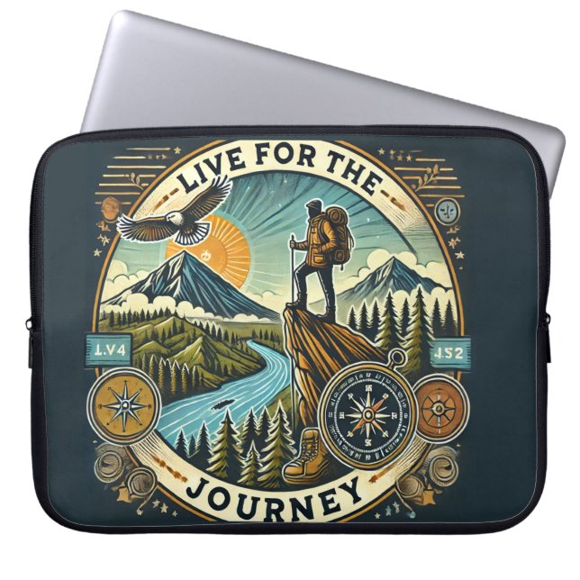Capa Para Notebook bolsa de laptop "Live for the Journey" (Frente)