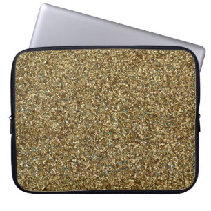 Capa Para Notebook Bolsa de laptop Metálico Glitter Dourada