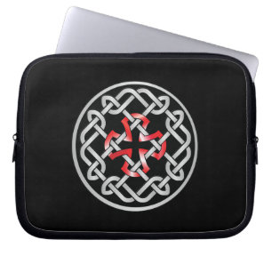 Capa Para Notebook Bolsa de laptop Metálico Vermelho Celta