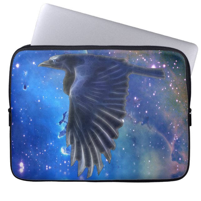 Capa Para Notebook Bolsa de laptop Mística de Voo RAven e de Espaço E (Frente)