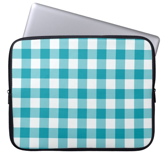 Capa Para Notebook Bolsa de laptop na moda, Padrão de Gingham na Veri (Frente)