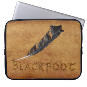 Capa Para Notebook BOLSA DE LAPTOP Nativa Americana de Pé Negra