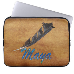Capa Para Notebook BOLSA DE LAPTOP Nativa Americana de Penas