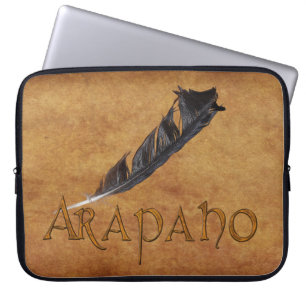 Capa Para Notebook BOLSA DE LAPTOP Nativa Americana de Penas ARAPAHO