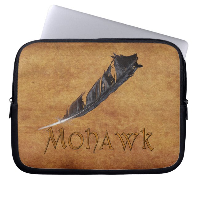 Capa Para Notebook BOLSA DE LAPTOP Nativa Americana de Penas MOHAWK (Frente)