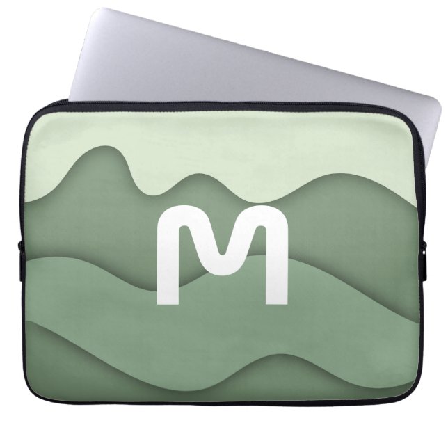 Capa Para Notebook Bolsa de Laptop Onda Sage Personalizada (Frente)