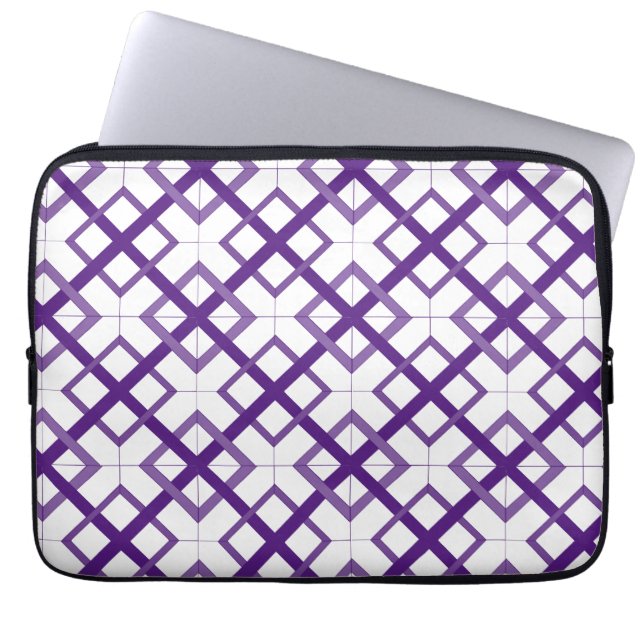Capa Para Notebook Bolsa de laptop - Padrão de trava roxo padrão (Frente)