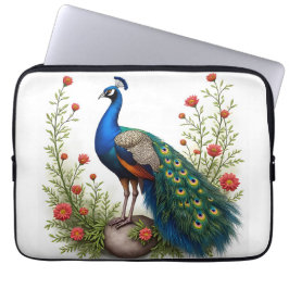 Capa Para Notebook Bolsa de laptop Peacock do Sião Elegante de 13 pol
