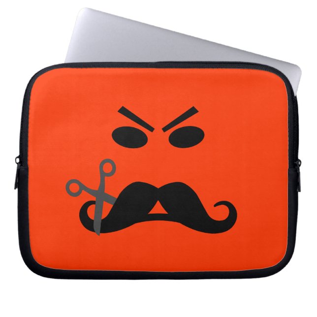 Capa Para Notebook Bolsa de laptop personalizada de bigode irritado (Frente)
