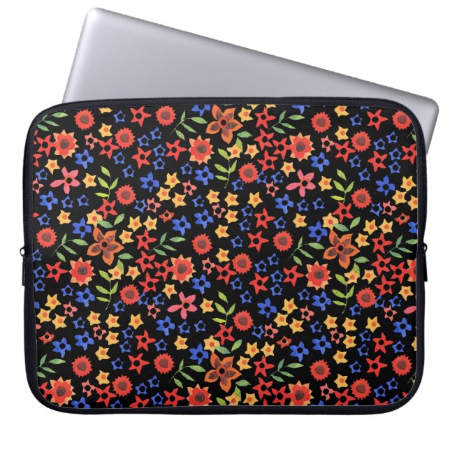 Capa Para Notebook Bolsa de laptop Personalizada de Miniimpressão Flo (Frente)